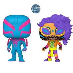 POP! 2 Pack Spider Man 2099 & Spider India (Marvel) Special Kiadás (Blacklight) kép