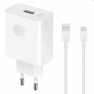 Gyorstöltő Honor SuperCharge 66W USB-C kábellel, fehér kép