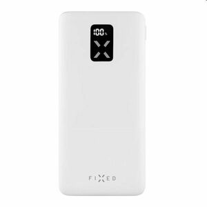 FIXED Powerbank Zen 10 LCD kijelzővel és PD 20W kimenettel, 10 000 mAh, fehér kép