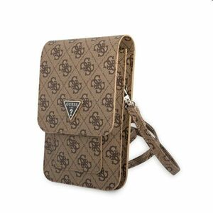 Guess PU 4G Triangle Logo Phone Bag, brown kép