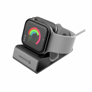 Swissten alumínium tartó Apple watch-hoz, szürke kép