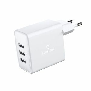 Hálózati Adapter Swissten 3 x USB 3 A 15 W, fehér kép