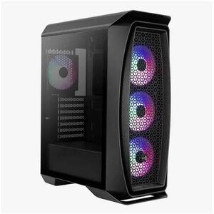 Aerocool MLG Aero One Frost BG, ház ATX, RGB LED ventilátor, fekete, tápegység nélkül kép