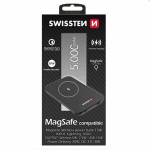 Swissten Powerbank for iPhone 12, 12 Pro, 12 Pro Max, 13, 13 Mini, 13 Pro Max, 5000mAh kép