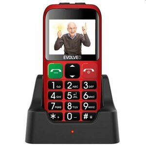 Evolveo EasyPhone EB, piros + töltőállvány kép