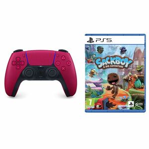 PlayStation 5 DualSense Vezeték nélküli Vezérlő, cosmic piros + Sackboy: A Big Adventure HU kép