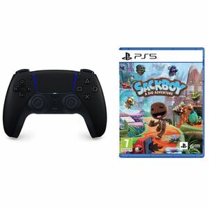 PlayStation 5 DualSense Vezeték nélküli Vezérlő, midnight fekete + Sackboy: A Big Adventure HU kép