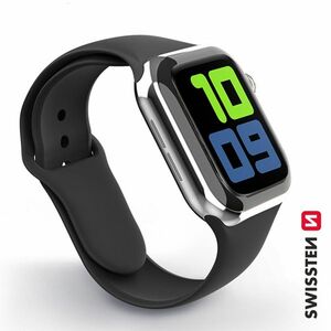 Swissten szilikon karpánt Apple Watch 42-44, fekete kép