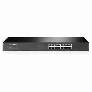 TP-Link TL-SG1016 16x Gigabit Rackmount Switch kapcsoló, Fekete kép