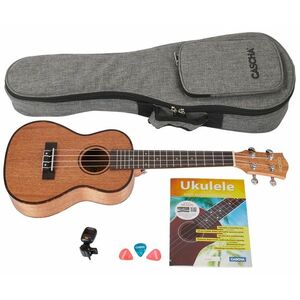 Cascha HH 2036 CZ Concert Mahogany Ukulele Bundle (kicsomagolt) kép