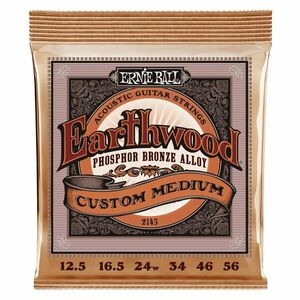 Ernie Ball 2143 Earthwood Phosphor Bronze Strings Custom Medium kép