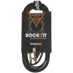 Bespeco ROCKIT Interlink Cable Jack 3, 5 TRS M 90° - 2x Jack TS 3 m kép