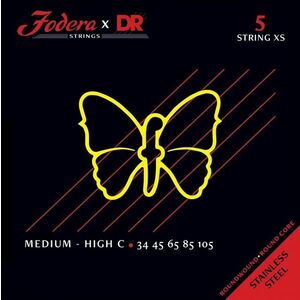 DR Strings Fodera Nickel 5 Medium XS (High C) 34105 kép