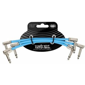 Ernie Ball Flex Patch Cable 6" Blue 3-Pack kép