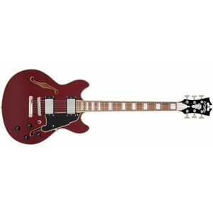 D'Angelico Premier Mini DC Burnt Red kép