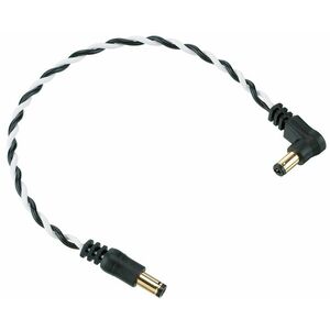 Ibanez Twisted DC Cable Black & White, Length: 8" Straight & Angled Pl kép