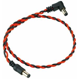 Ibanez Twisted DC Cable Black & Neon Red, Length: 16" Straight & Angle kép