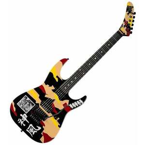 ESP George Lynch Black with Kamikaze Graphic Elektromos gitár kép