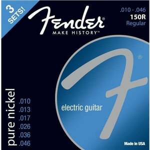 Fender 150R Electric Pure Nickel Ball End 10-46 3 Pack Elektromos gitárhúrok kép