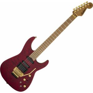 Jackson USA Phil Collen PC1 Satin Flame MN Transparent Red Elektromos gitár kép