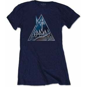 Def Leppard Ing Triangle Logo Womens Navy Blue M kép