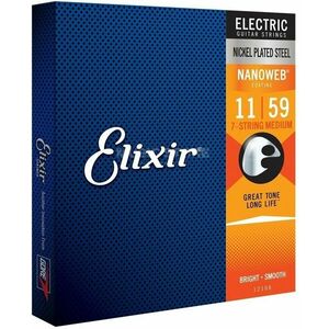 Elixir Nanoweb 12106 Medium 7-String Elektromos gitárhúrok kép