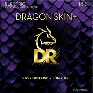 DR Strings Dragon Skin+ Coated Heavy 11-50 Elektromos gitárhúrok kép