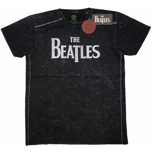 The Beatles Ing Drop T Logo Snow Wash Unisex Black XL kép