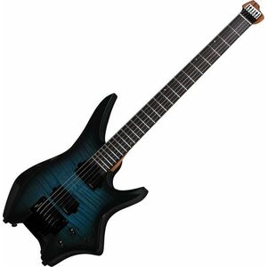 HILS Guitars HN7 NEXT Transparent Blue Burst Headless gitár kép