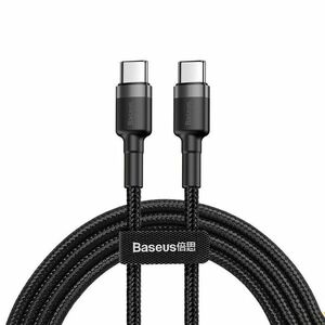 Baseus Cafule Series PD 2.0 USB-C – USB-C PD 2.0, QC 3.0 kábel 60W 2m, fekete-szürke kép