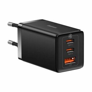 Baseus GaN5 Pro hálózati töltő 2xUSB-C + USB 65W, fekete kép