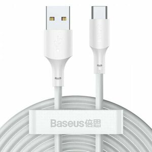 Baseus Simple Wisdom USB-C adat/töltőkábel PD 40W 5A 1, 5m (2db), Fehér kép