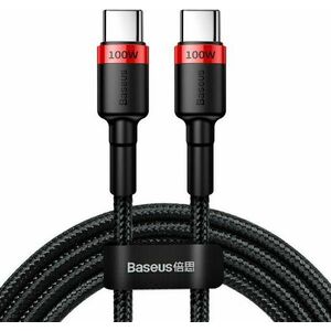 Baseus Cafule USB Type-C - Type-C adat/töltő kábel PD2.0 100W (20V 5A) 2m, Fekete-Piros kép