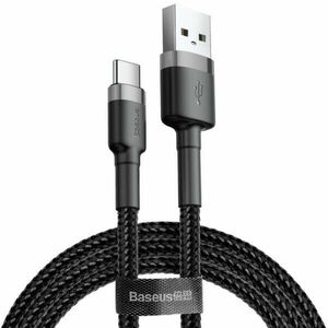 Baseus Cafule USB - USB-C adat/töltőkábel 2A 2m, Szürke-Fekete kép