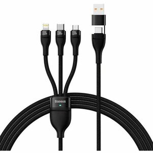 3 az 1-ben USB töltőkábel/USB C/Micro USB/Lightning kép