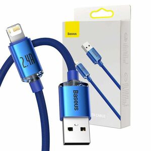 Baseus Crystal Shine USB-Lightning kábel 2, 4A 2m, kék kép