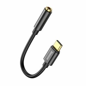 Baseus L54 USB-C - 3, 5 mm-es jack audio adapter, Fekete kép