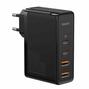 Baseus CCGAN2P-L01 GaN2 Pro 100W 2xUSB/2xUSB C fekete töltő kép