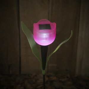 LED-es szolár tulipánlámpa 30 cm kép