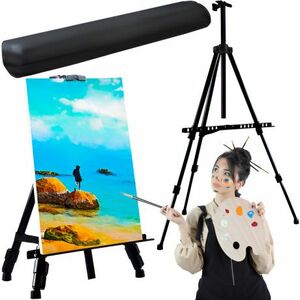 MG Painting Easel festő állvány 77 - 160 cm, fekete kép