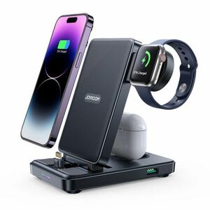 Joyroom JR-WQS02 vezeték nélküli töltő iPhone / Apple Watch / AirPods, fekete kép