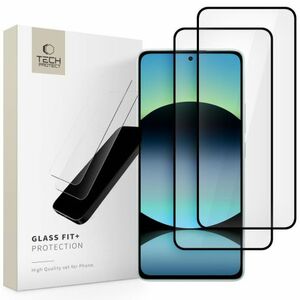 Tech-Protect Glass Fit 2x üvegfólia Xiaomi Redmi Note 14 4G / 5G, fekete kép