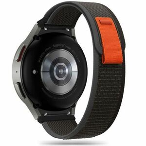 Tech-Protect Nylon szíj Samsung Galaxy Watch 4 / 5 / 5 Pro / 6 / 7 / FE, black/orange kép