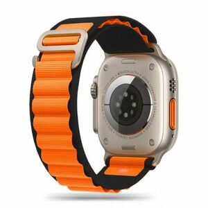 Tech-Protect Nylon szíj Apple Watch 42/44/45/49mm, black / orange kép