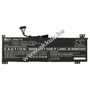 Helyettesítő akku Lenovo IdeaPad Gaming 3 15ACH6 82K201EVMX 3750mAh kép