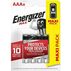 ENERGIZER Max elem AAA mikro micro E92 8db/csom - Kiárusítás! kép