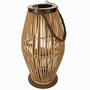 Rattan hatású bambusz lámpa, 40 cm kép