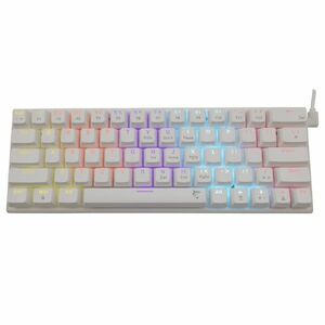 White Shark Gaming mechanical keyboard WAKIZASHI 2, blue switch, US, white kép