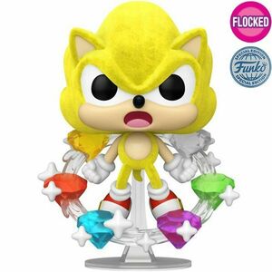 POP! Games: Super Sonic with Emeralds (Sonic The Hedgehog) Special Edition (Flocked) kép