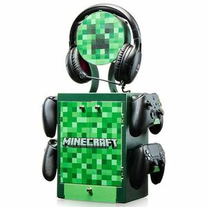 Minecraft Multifunkciós gamer szekrény játék és vezérlő állvánnyal kép